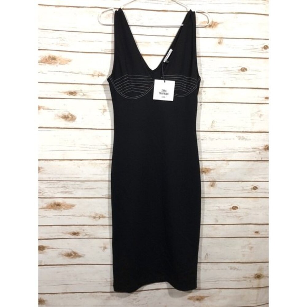 Zara Trafaluc Black Sleeve Less Mini Dress‎ Size S